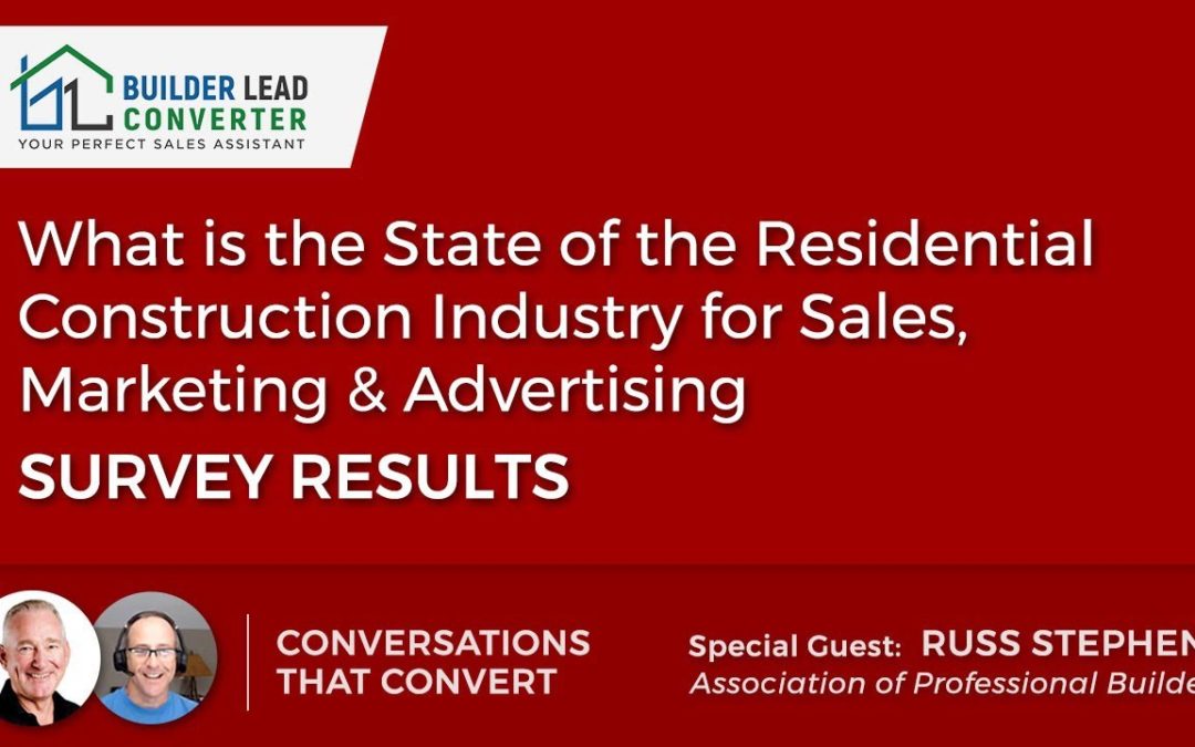 What is the State of the Residential Construction Industry for Sales, Marketing & Advertising?